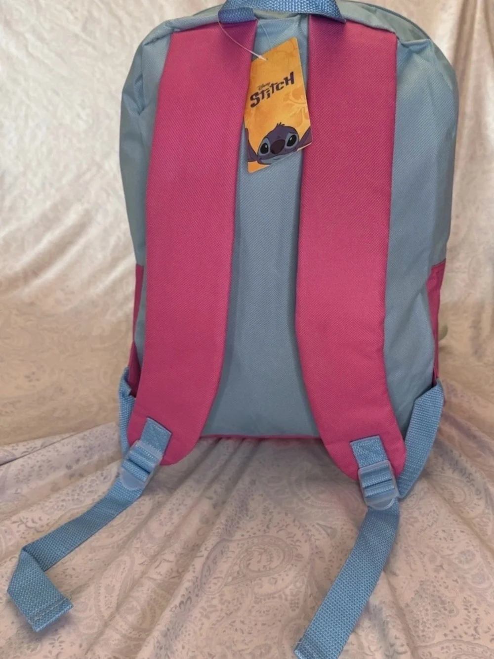 Disney Stitch & Angel 3 Piece Standard Backpack, Lunchbag & Drink Container Set